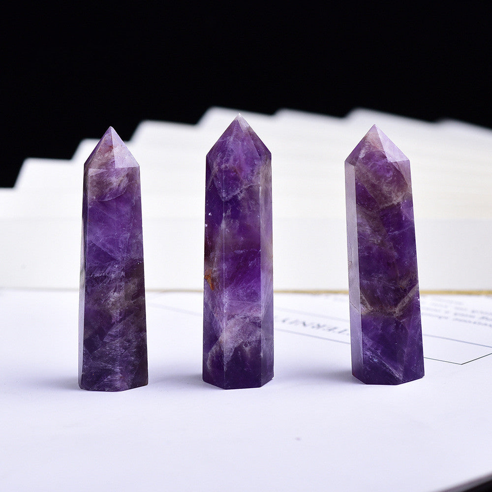 Decorative Degaussing Spiritual Repair Six-sided Single-pointed Column Ornaments