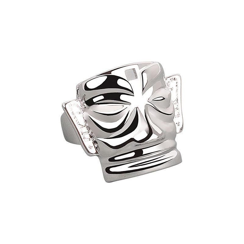Creative Star Pile Spiritual Mask Copper Ring