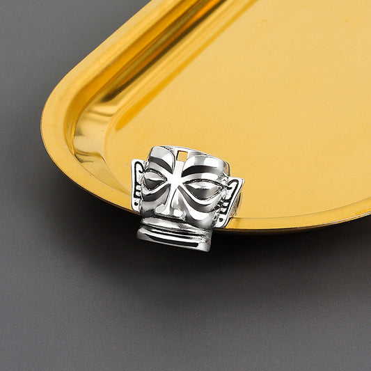 Creative Star Pile Spiritual Mask Copper Ring