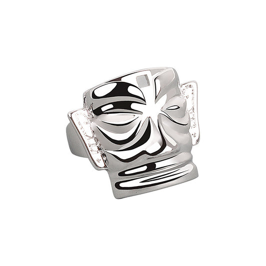 Creative Star Pile Spiritual Mask Copper Ring